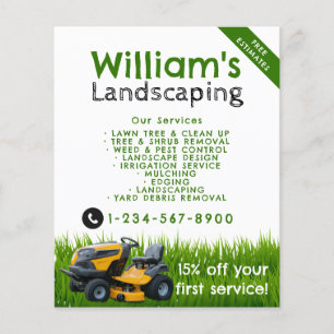Lawn Mowing Cutting Services Lawn Care Landscaping Flyer