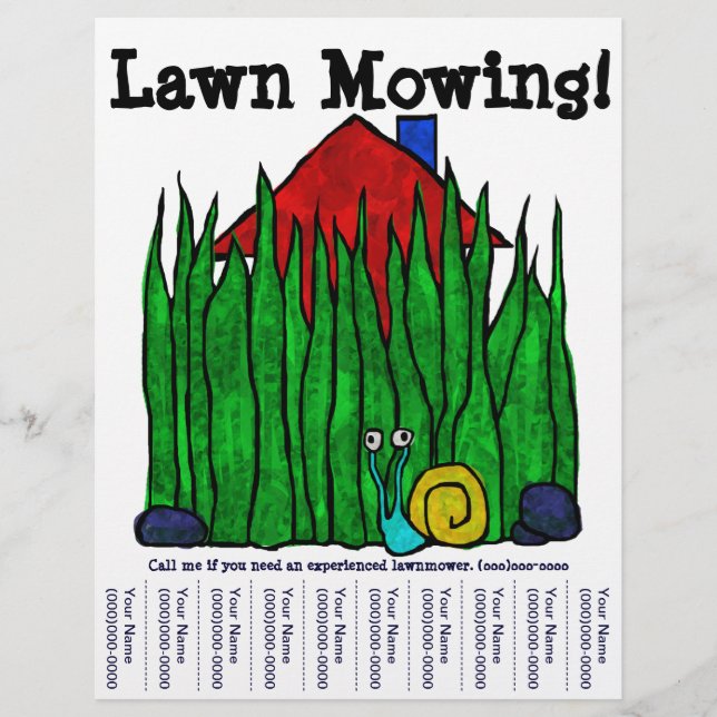 Lawn Mowing! Flyer (Front)