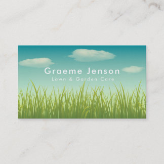 Lawn Mowing Gardening Grass Business Card