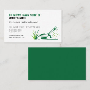 Lawn Mowing Grass Cutting Business Card