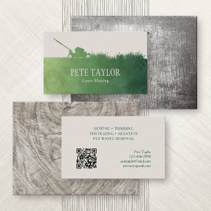 Lawn Mowing Grass Cutting Business Card