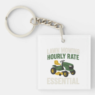 Lawn Mowing Hourly Rate Essential Keychain