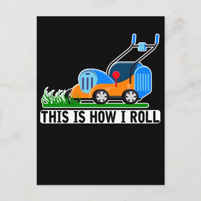 Lawn Mowing Humour Landscaping Janitor Postcard (Front)