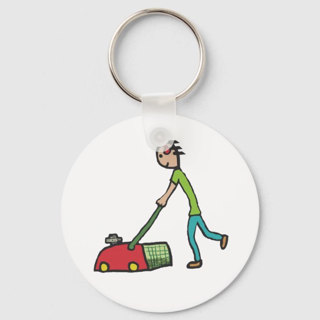 Lawn Mowing Keychain (Front)