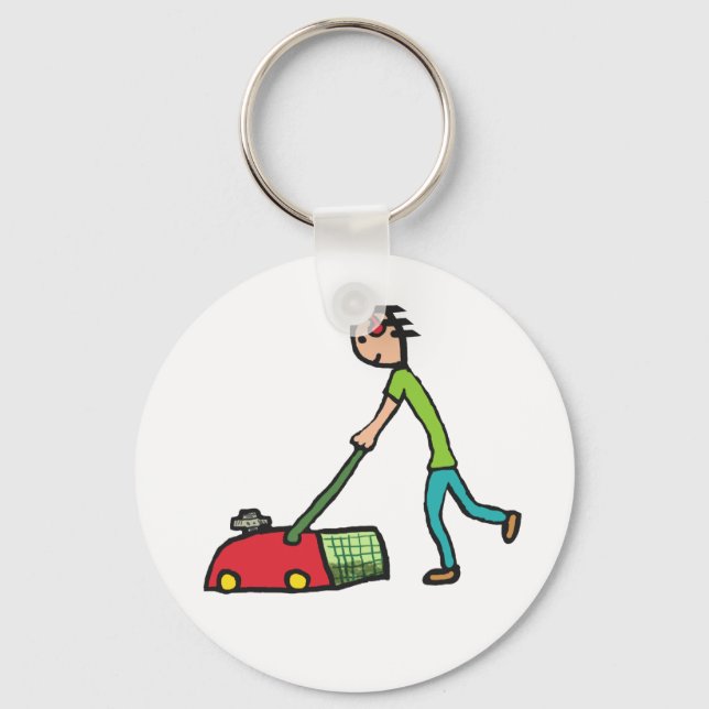 Lawn Mowing Keychain (Front)