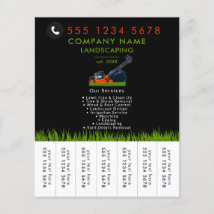Lawn Mowing Landscaping Garden Tear Off Strips Flyer