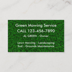 Lawn Mowing Services Business Card