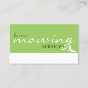 lawn mowing services (colour customizable) business card
