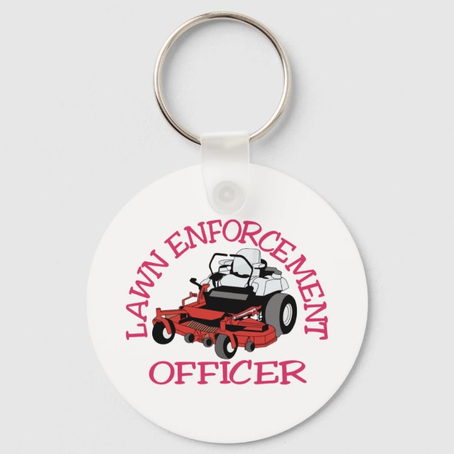 Lawn Officer Keychain (Front)