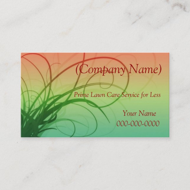 Lawn Service (Or?) Business Card (Front)