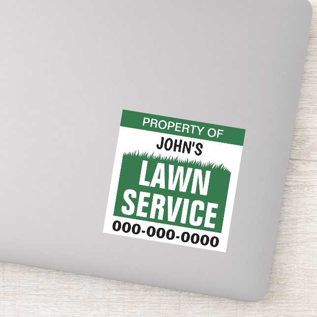 Lawn Service, propriété Sticker en vinyle coupé su (Détail)
