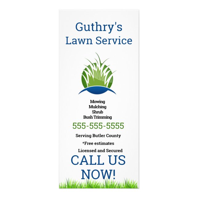Lawn Service Rack Card (Front)