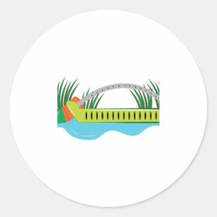 Lawn Sprinkler Classic Round Sticker