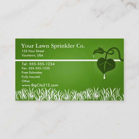 Irrigation Business Cards & Profile Cards Zazzle CA