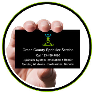 Lawn Sprinkler Service And Systems Business Card