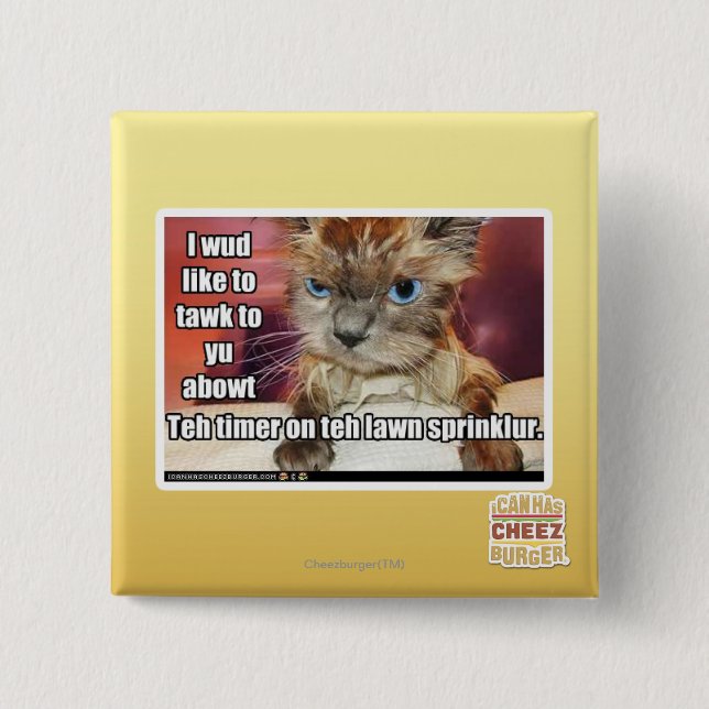 Lawn Sprinklur Timer 2 Inch Square Button (Front)