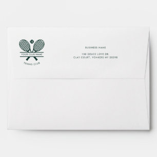 Lawn Tennis Club Name Rackets Motif with Address Envelope