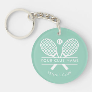 Lawn Tennis Club Name Team Swag Custom Keychain