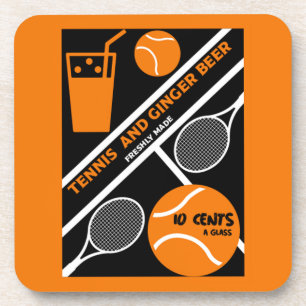 Lawn Tennis Player Graphic Art Coaster
