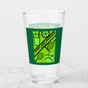 Lawn Tennis Player Graphic Art Glass