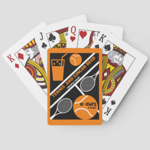 Lawn Tennis Player Graphic Art       Playing Cards