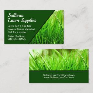 Lawn Turf Grass Top Soil Supplier Business Card