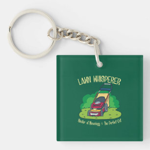 Lawn Whisperer Lawn Mower Garden Gardening Keychain