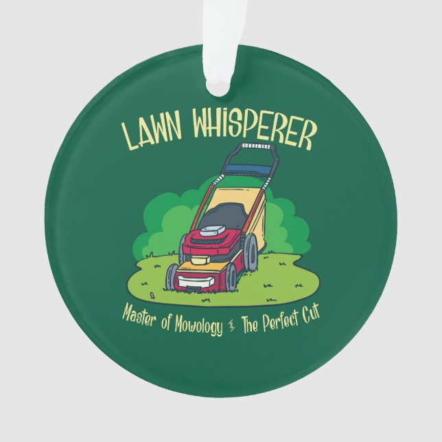 Lawn Whisperer Lawn Mower Garden Gardening Ornament (Front)