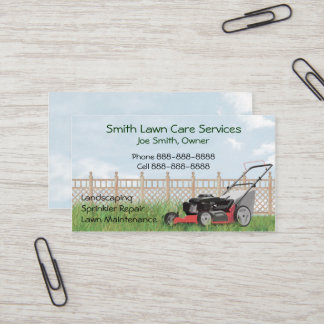 Lawn Yard Maintenance Servies Business Card