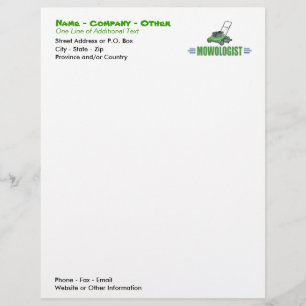Lawn Yard Mowing, Mow Lawns, Landscaping Lawn Care Letterhead