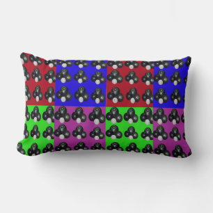 Lawnbowls Colours Patchwork Pattern, Lumbar Pillow