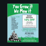 Lawncare Landscaping Grass Cutting Flyer<br><div class="desc">Promote and market your grass cutting or landscaping lawncare business more efficiently with these customizable flyers postcards templates. Simply replace the information with your information. Add a logo for better branding and voila! Potential clients will be impressed. See matching business cards.</div>