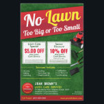 LawnCare Landscaping Grass Cutting Flyer 8.5 x 5.5<br><div class="desc">Promote your lawn care landscaping grass cutting services business by customizing this this full page (8.5" x 5.5") flyer template design. Add your logo for more effective branding. Customize the coupon offers on flyer to attract potential clients. Great for mailing out .</div>