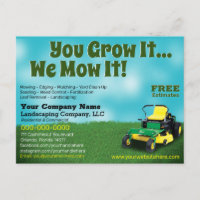 Lawncare Landscaping Grass Cutting Flyer Postcard