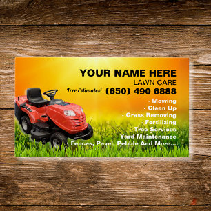 Lawncare service Business Card grass cutting