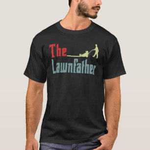 Lawnfather Lawn Mowing Men Father Day Funny Mower  T-Shirt