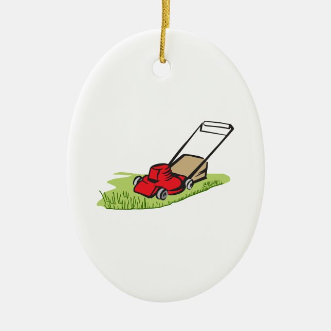 LAWNMOWER CERAMIC ORNAMENT (Front)