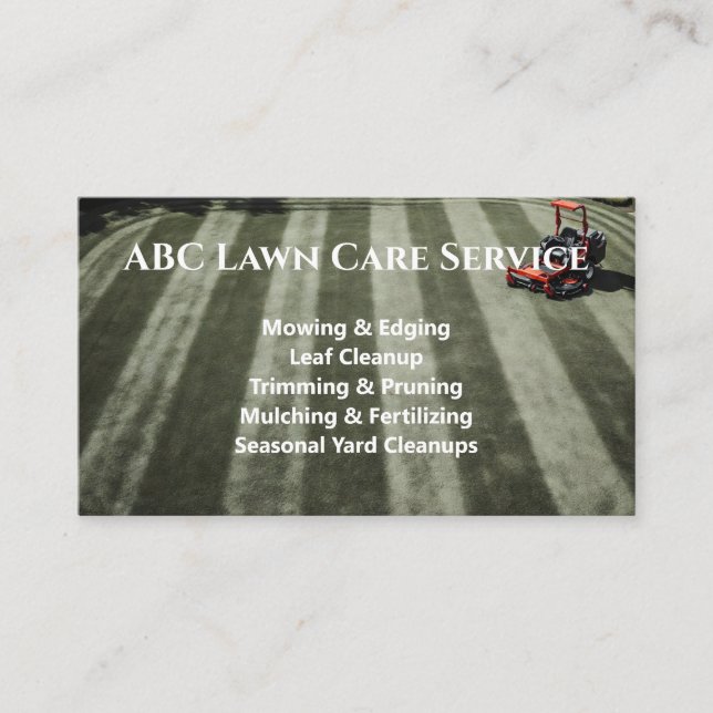 Lawnpro Premium Service Business Card (Front)
