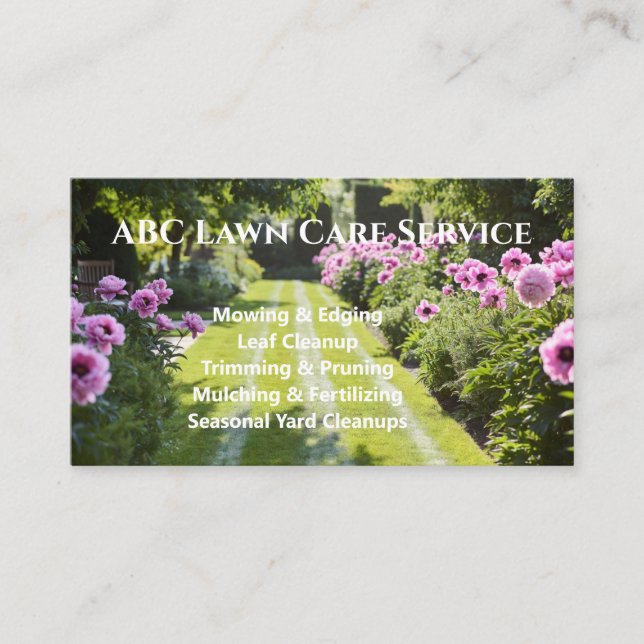 Lawnpro Premium Service Business Card (Front)