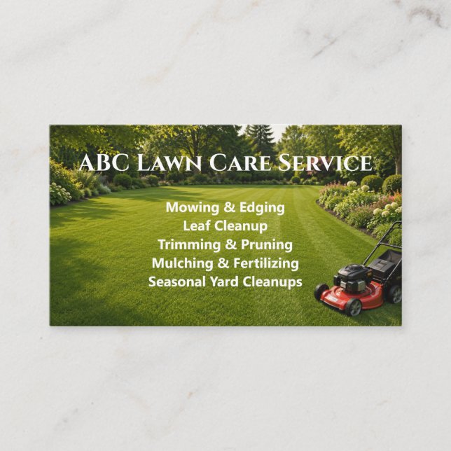 Lawnpro Premium Service Business Card (Front)