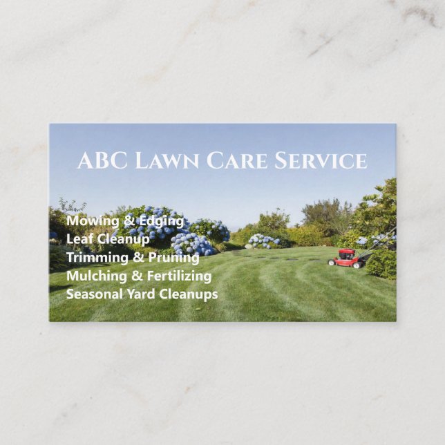 Lawnpro Premium Service Business Card (Front)