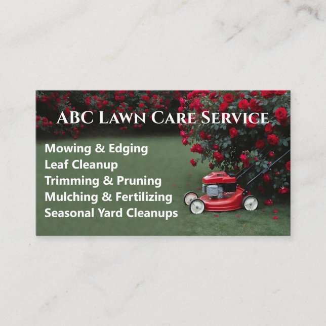 Lawnpro Premium Service Business Card (Front)