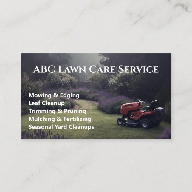 Lawnpro Premium Service Business Card (Front)