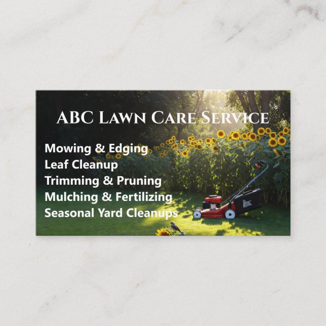 Lawnpro Premium Service Business Card (Front)