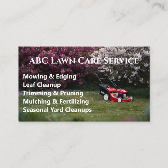 Lawnpro Premium Service Business Card (Front)
