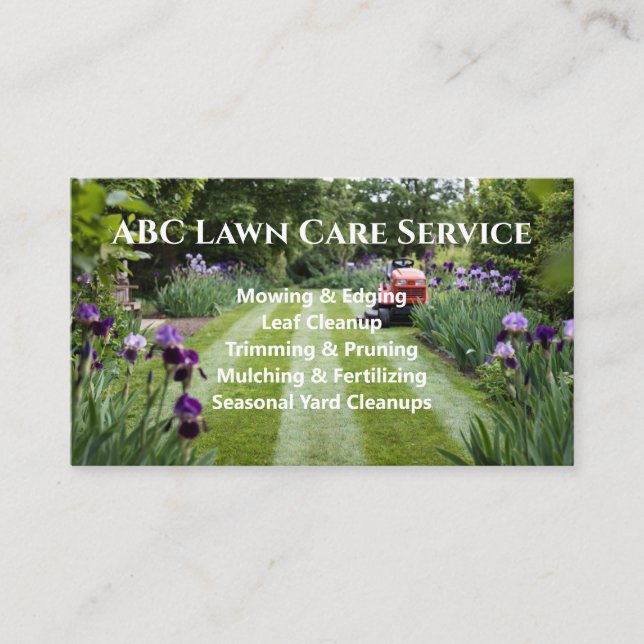 Lawnpro Premium Service Business Card (Front)