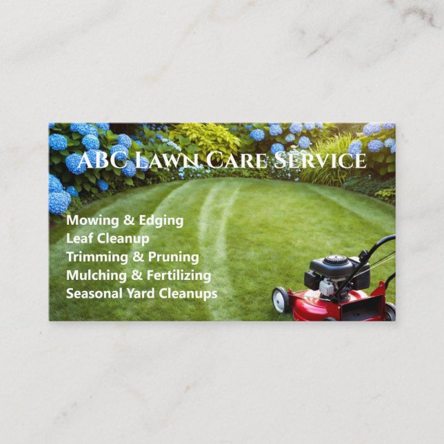 Lawnpro Premium Service Business Card (Front)