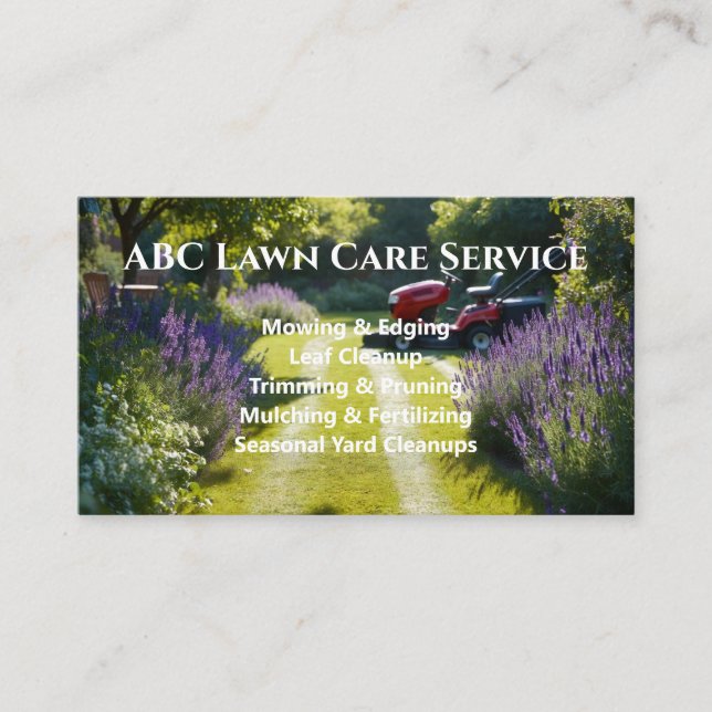 Lawnpro Premium Service Business Card (Front)