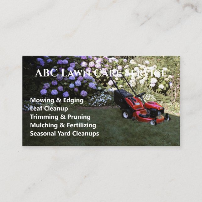 Lawnpro Premium Service Business Card (Front)