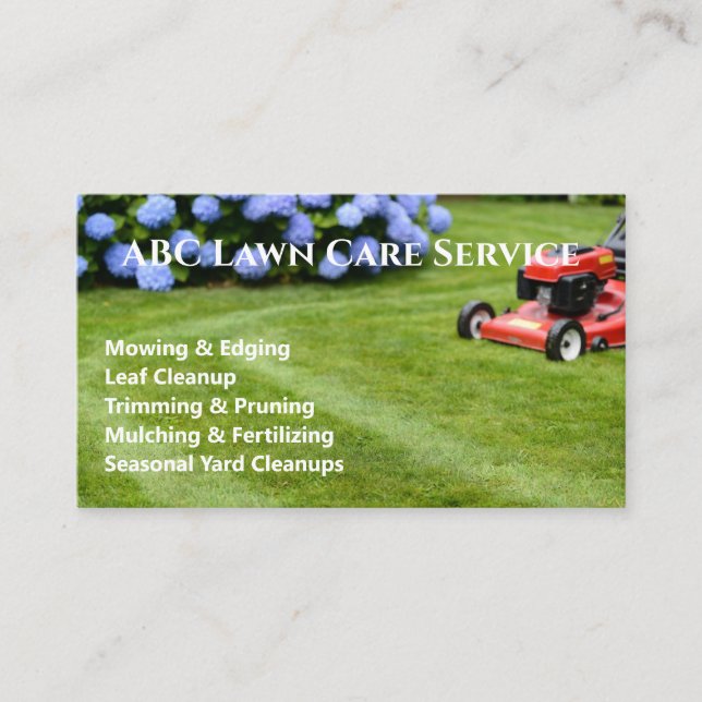 Lawnpro Premium Service Business Card (Front)